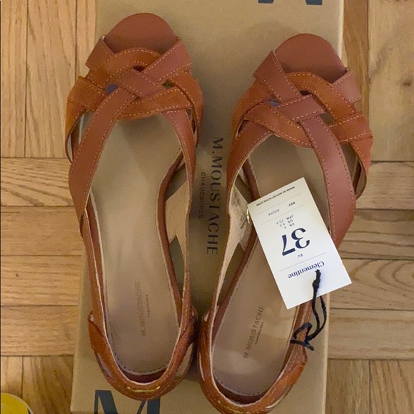 Clémentine Moustache Sandales Sandales Plates Clémentine Cuir